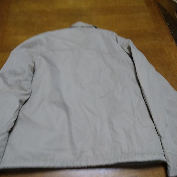 Eddie Bauer Canvas Jacket Fleece Lined Mens XL Tall Tan Workwear Chore Coat Work - Picture 16 of 16